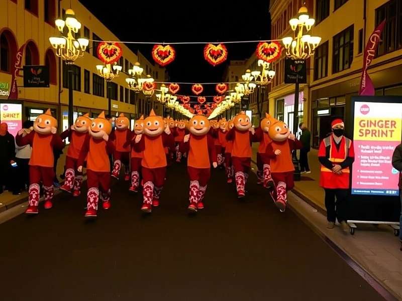 Ginger Sprint Diwali special event with illuminated streets and characters in festive clothes