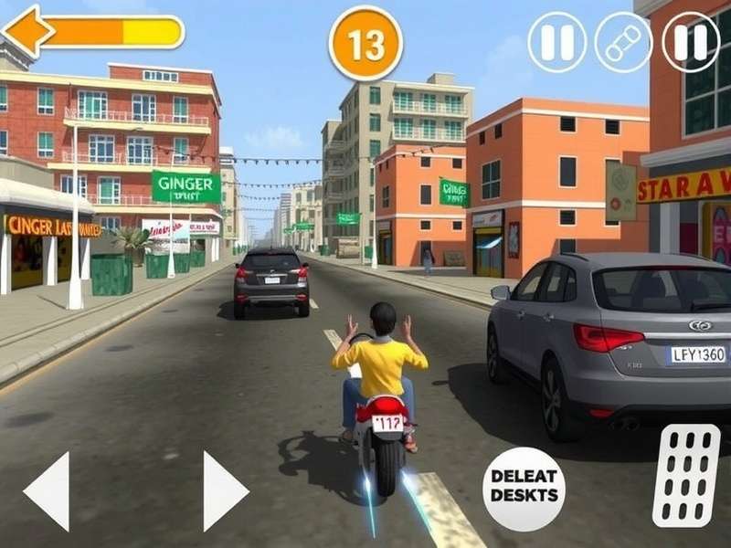 Ginger Sprint gameplay screenshot showing a race through Indian streets