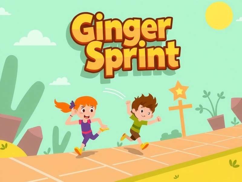 Ginger Sprint game banner showing characters in race